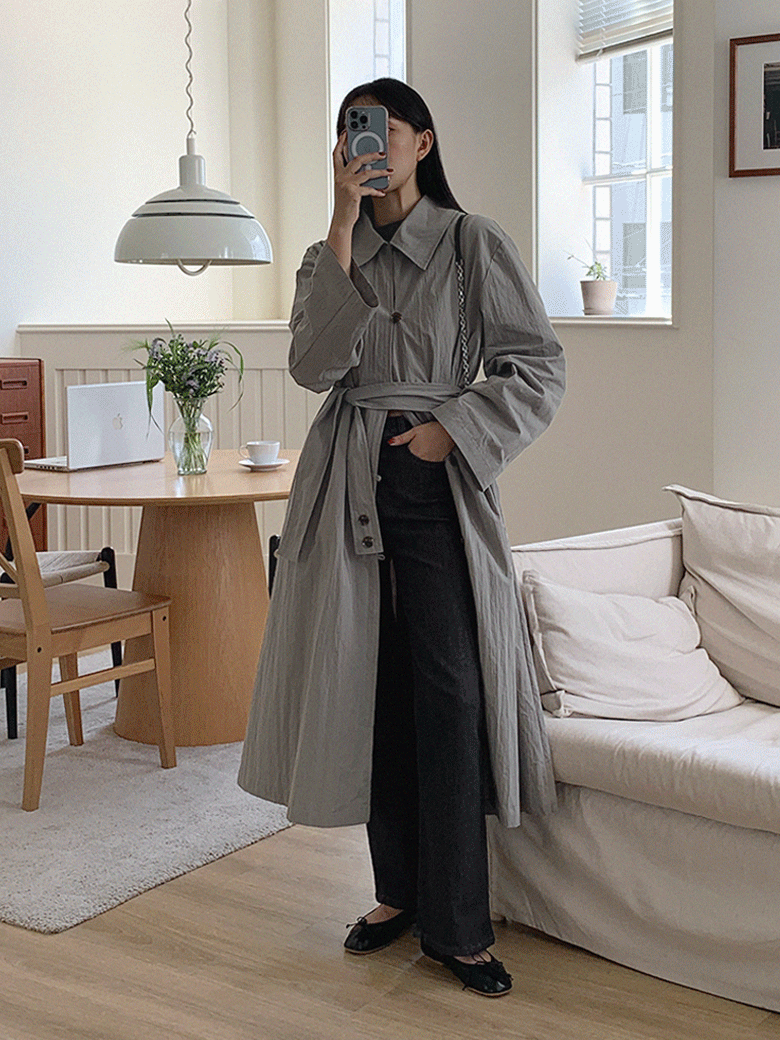 루벤 롱 트렌치 코트 (2color) - 롱 자켓, 데일리룩, 간절기 아우터