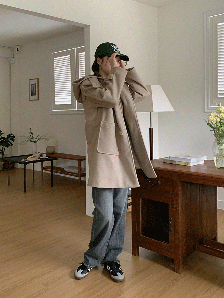 하프 더플 울 코트 (2color) - 남녀공용 코트, 루즈핏 코트